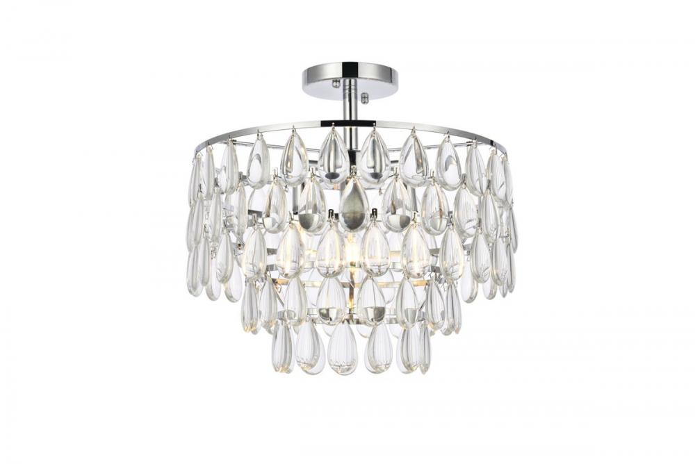 Mila 16 inch flush mount in chrome