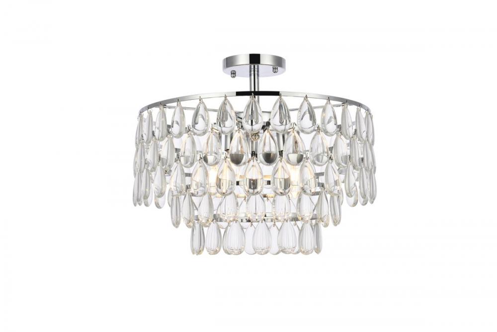 Mila 18 inch flush mount in chrome