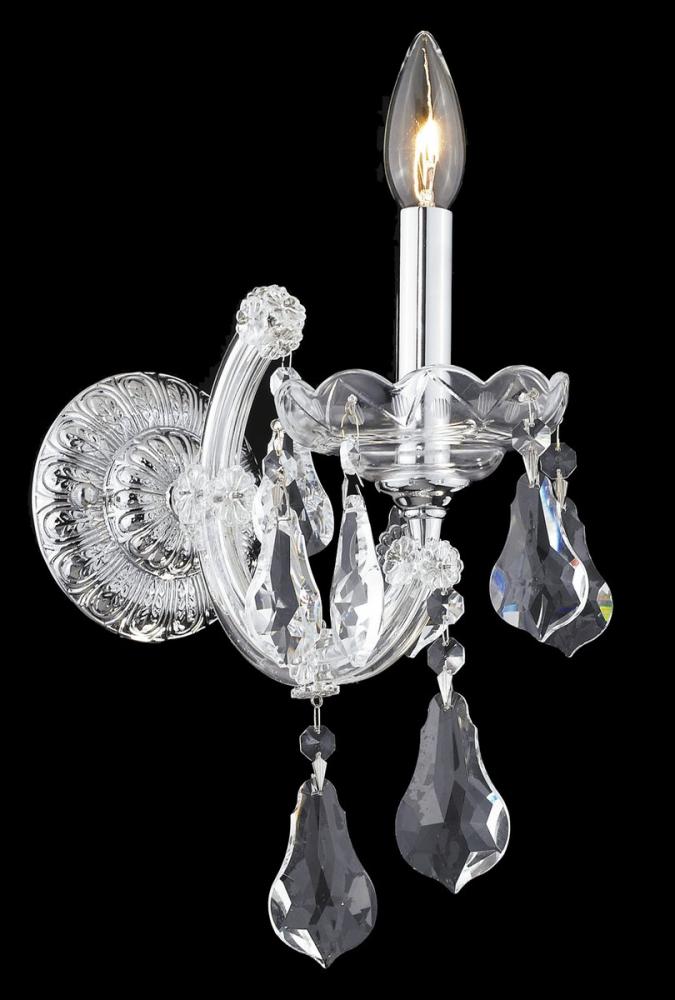 Maria Theresa 1 light Chrome Wall Sconce Clear Royal Cut Crystal
