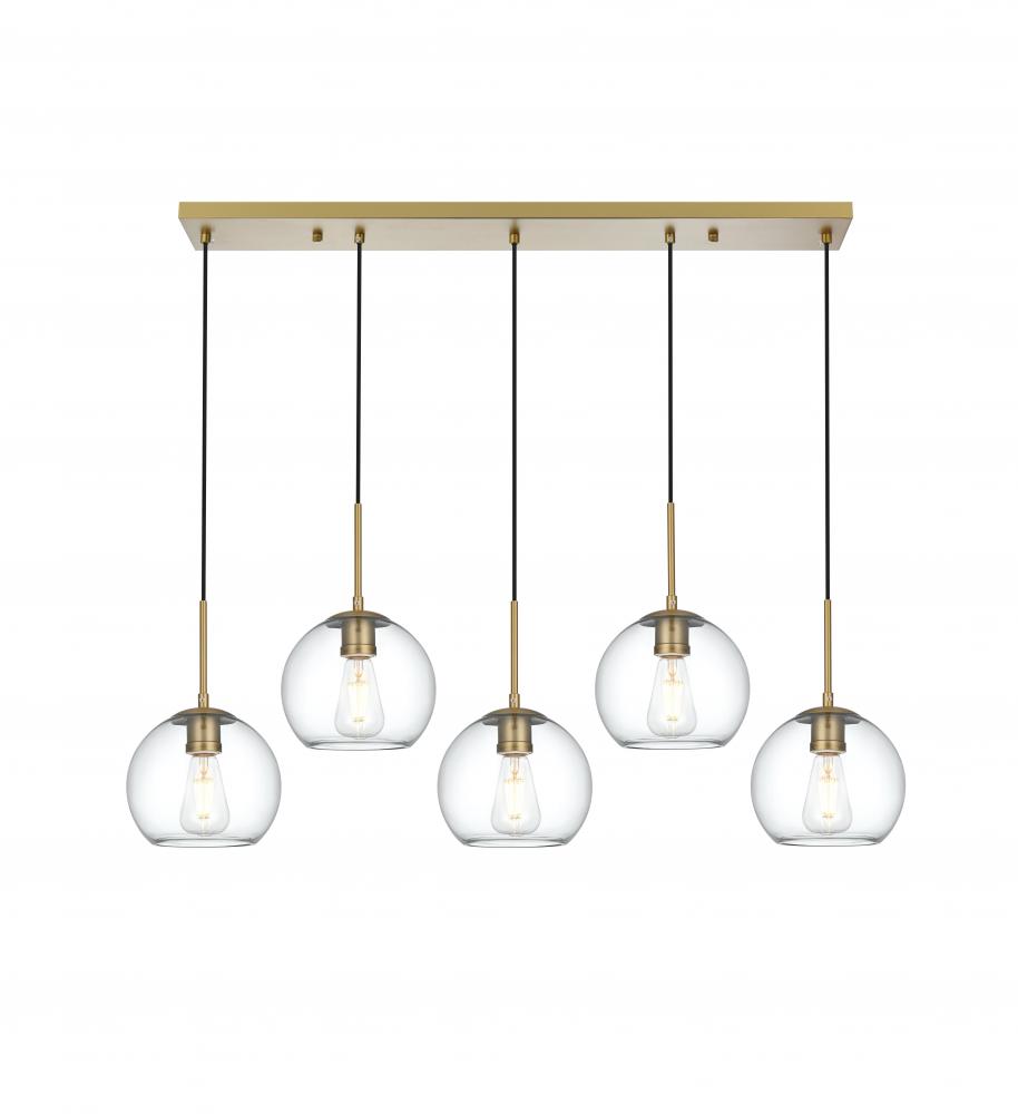 BAXTER Hang L41.7"W7.9"H8"L5 Satin Gold CL