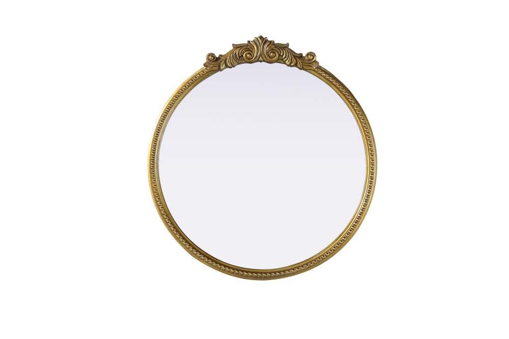 Wall mirror 30"x1.4"x32" Antique Brass
