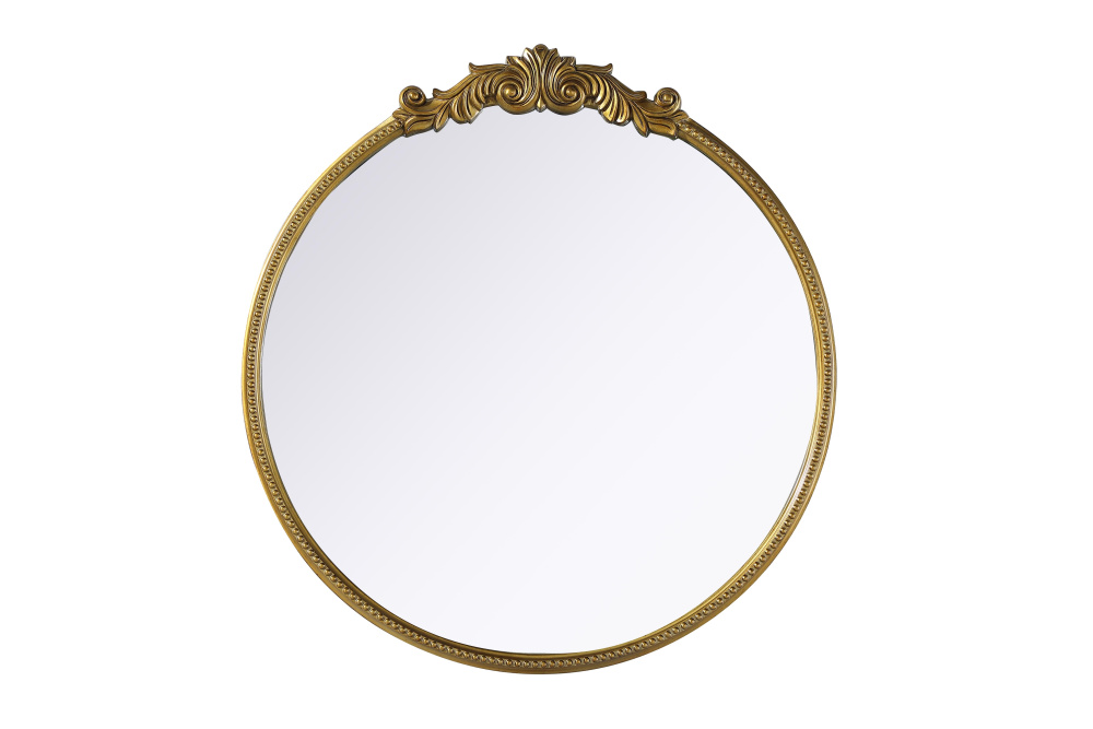 Wall mirror 42"x1.4"x44.8" Antique Brass