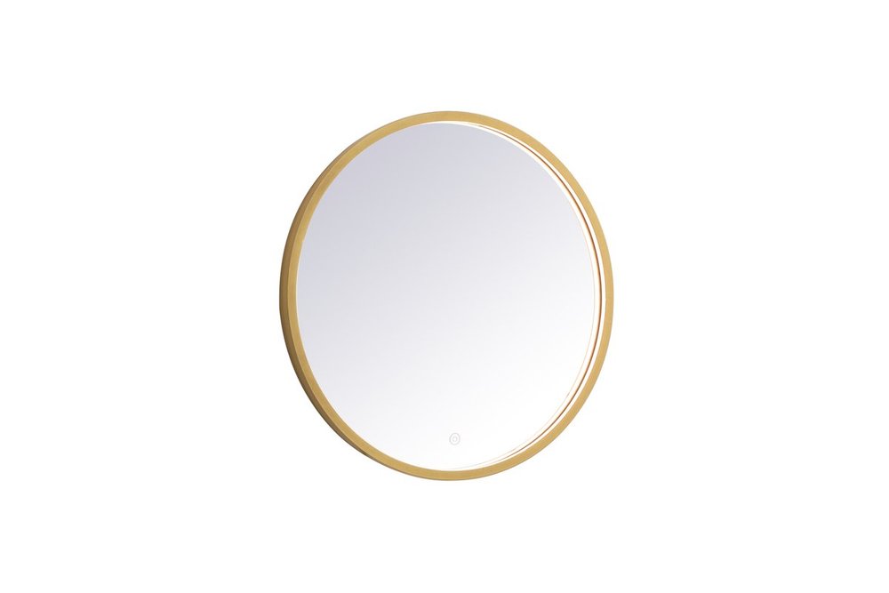Pier 24 Inch LED Mirror with Adjustable Color Temperature 3000k/4200k/6400k in Brass