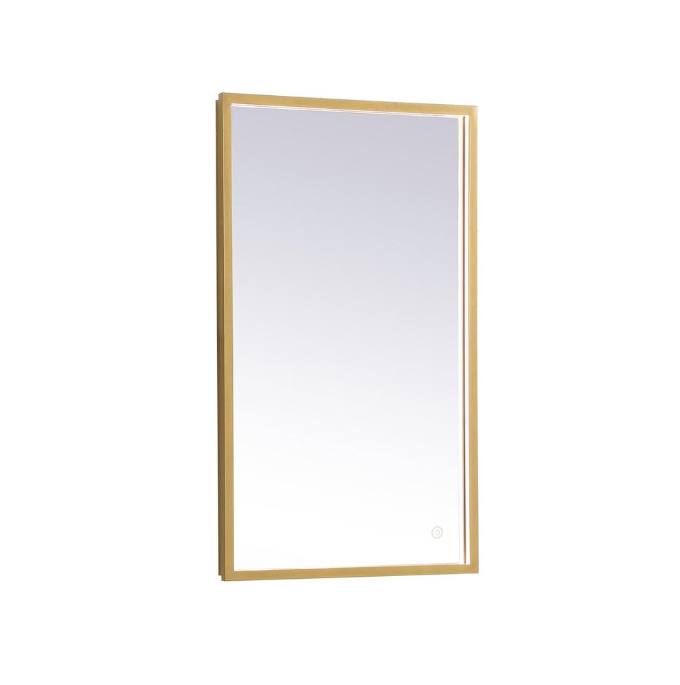 Pier 45 Inch LED Mirror with Adjustable Color Temperature 3000k/4200k/6400k in Brass