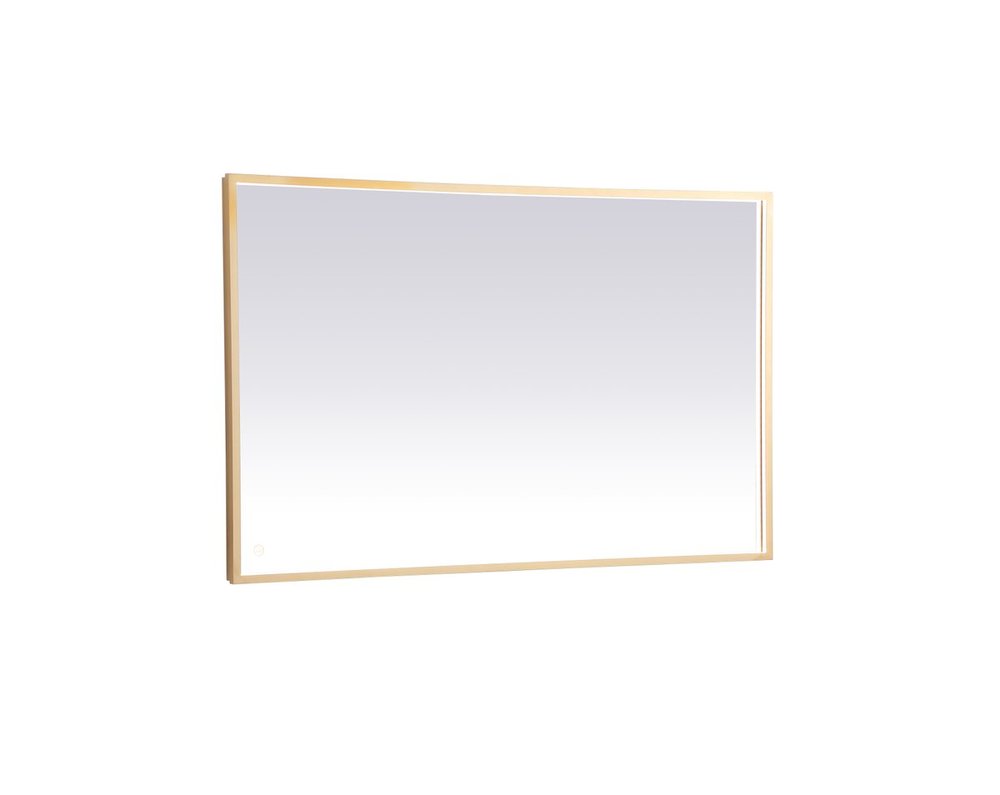 Pier 30x48 Inch LED Mirror with Adjustable Color Temperature 3000k/4200k/6400k in Brass