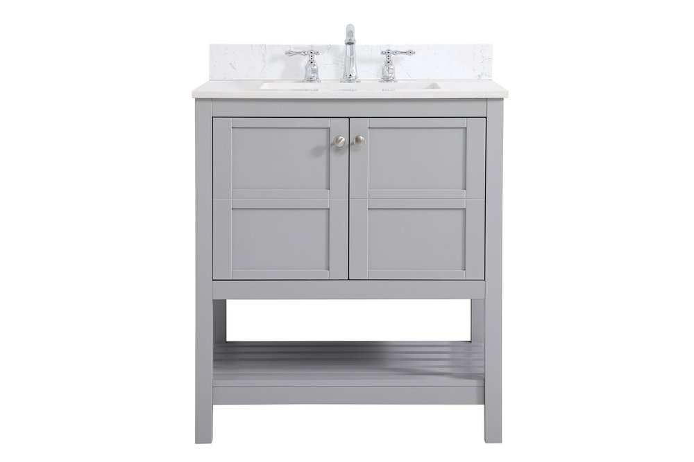 30 Inch Single Bathroom Vanity In Gray With Backsplash Vf16430gr Bs Lighting Depot - 30 Inch White Bathroom Vanity Backsplash