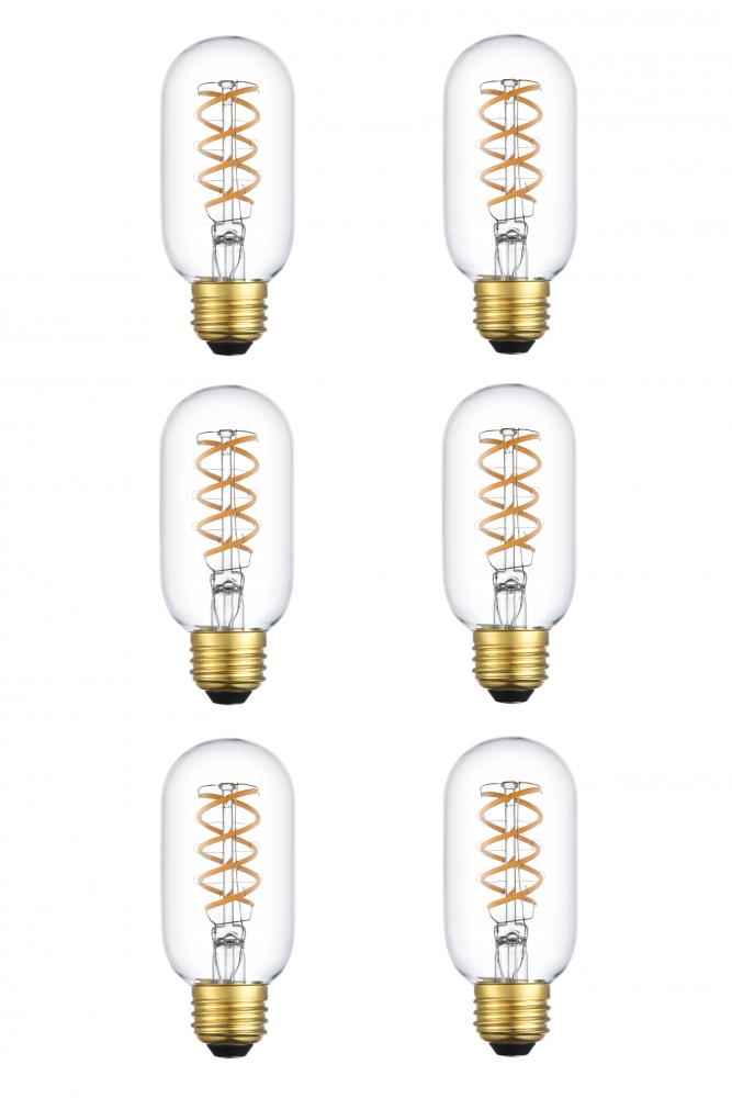 LED Decorative Helix vertical 3000K nostaligic filament 6 watts 420 lumens T14 light