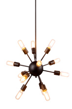 Elegant 1134D21VS - Cork 12 light Vintage Steel Chandelier