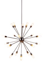 Elegant 1134G40PN - Cork 20 light polished Nickel Chandelier