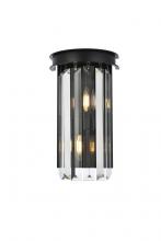 Elegant 1238W8MB/RC - Sydney 2 Light Matte Black Wall Sconce Clear Royal Cut Crystal