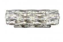 Elegant 3501W12C - Valetta Integrated LED Chip Light Chrome Wall Sconce Clear Royal Cut Crystal