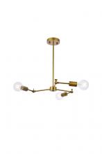 Elegant LD2340BR - Furlong Pendant Lamp D28.4"H1.6" Brass