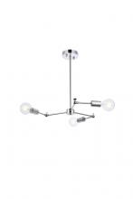 Elegant LD2340C - Furlong Pendant Lamp D28.4"H1.6" Chrome