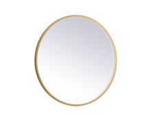 Elegant MRE6036BR - Pier 36 Inch LED Mirror with Adjustable Color Temperature 3000k/4200k/6400k in Brass