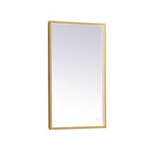 Elegant MRE6045BR - Pier 45 Inch LED Mirror with Adjustable Color Temperature 3000k/4200k/6400k in Brass
