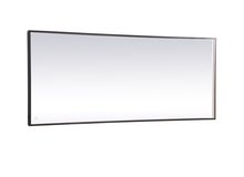 Elegant MRE63072BK - Pier 30x72 Inch LED Mirror with Adjustable Color Temperature 3000k/4200k/6400k in Black