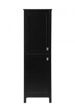 Elegant SC012065BK - 20 Inch Wide Bathroom Linen Storage Freestanding Cabinet In Black