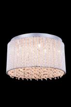 Elegant V2092F16C/RC - Influx 10 light Chrome Flush Mount Clear Royal Cut Crystal