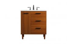 Elegant VF47030MTK - 30 inch bathroom vanity in Teak