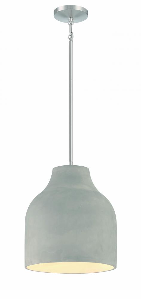 SIMA - 1 LIGHT PENDANT IN METAL AND CEMENT