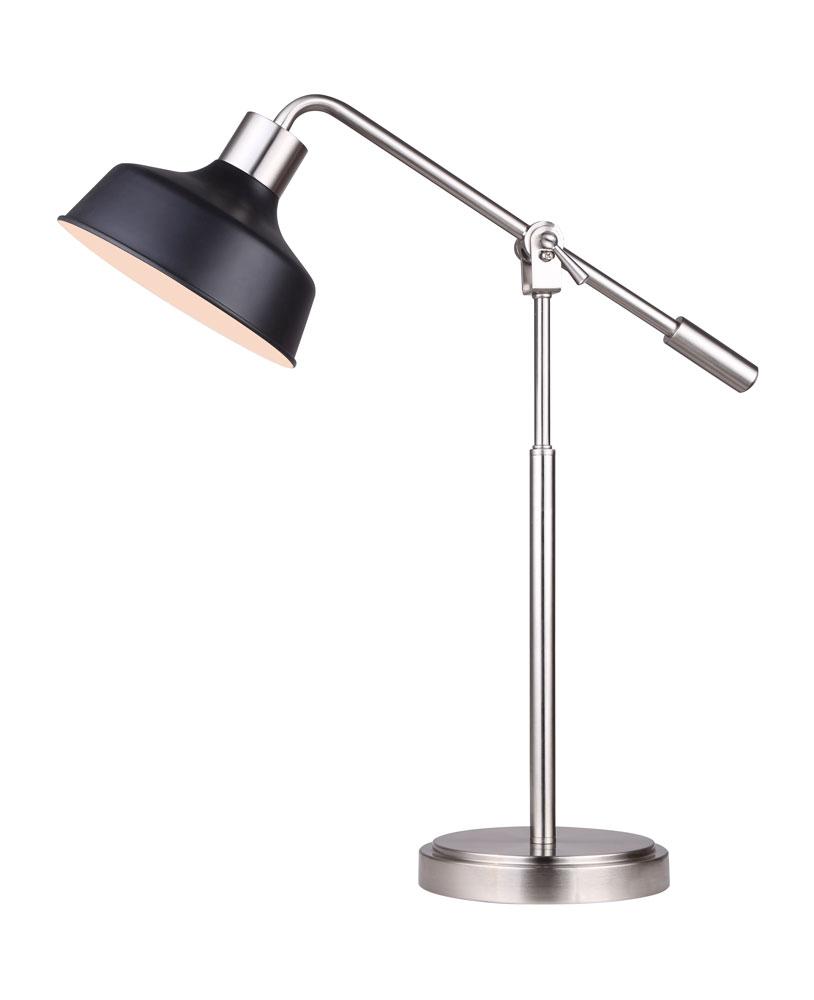 BELLO, ITL1055A25BKN, BN + MBK Color, 1 Lt Table Lamp, 40W Type A, On-Off on Cor