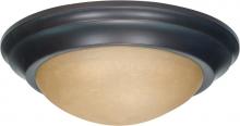 Nuvo 60/3135 - 1-Light Twist & Lock Dome Small Flush Mount Ceiling Light in Mahogany Bronze Finish with Champagne