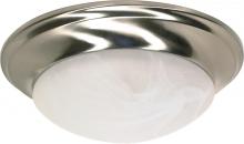 Nuvo 60/3201 - 1-Light Twist & Lock Dome Small Flush Mount Ceiling Light in Brushed Nickel Finish with Alabaster