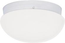 Nuvo 60/404 - 2-Light Large Flush Mount Ceiling Light in White Finish with White Mushroom Glass and (2) 18W GU24
