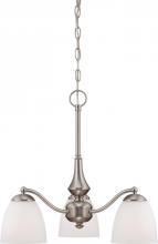 Nuvo 60/5062 - 3-Light Chandelier Light Fixture in Brushed Nickel Finish and Frosted Glass
