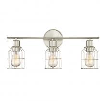 Savoy House Meridian M80004BN - 3-Light Bathroom Vanity Light in Brushed Nickel