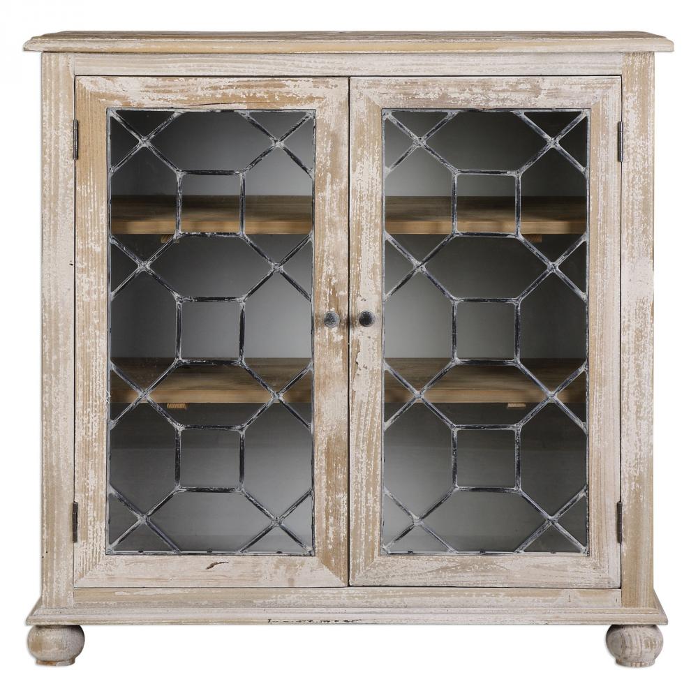 Uttermost Earline Antique White Accent Cabinet
