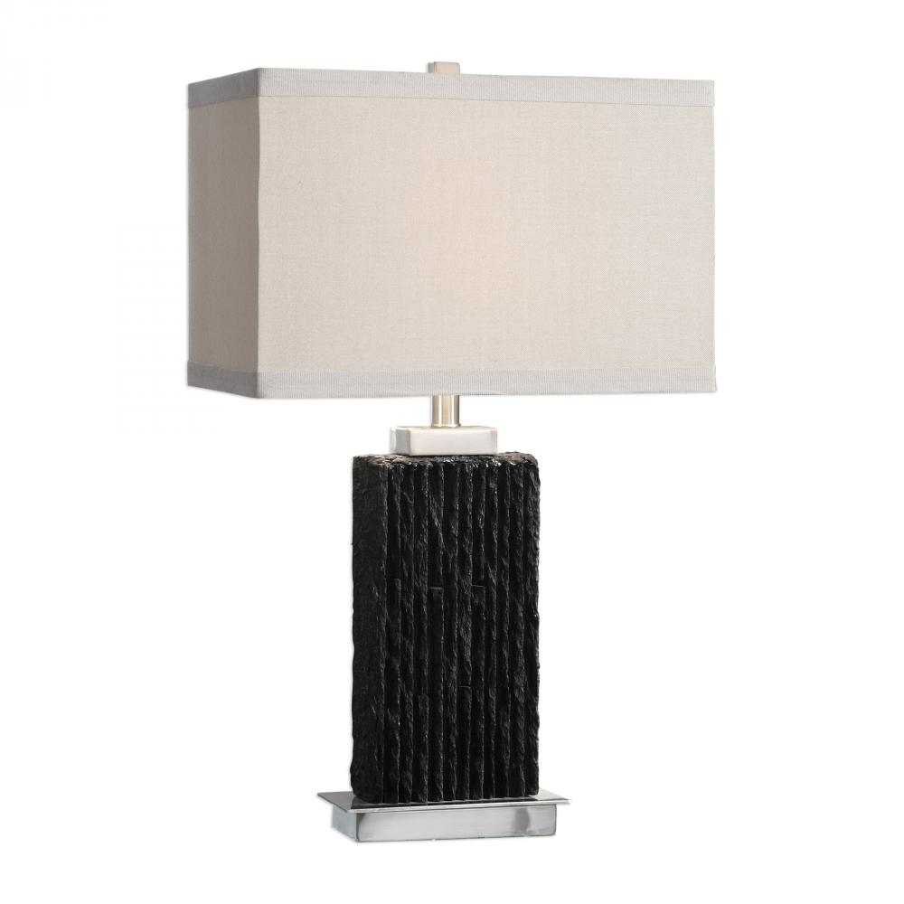 Uttermost Pravus Black Slate Table Lamp