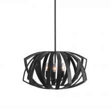 Uttermost 22137 - Uttermost Thales Black Geometric 3 Light Pendant