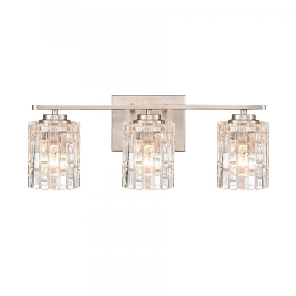 Cincinnati 19'' Wide 3-Light Vanity Light - Satin Nickel